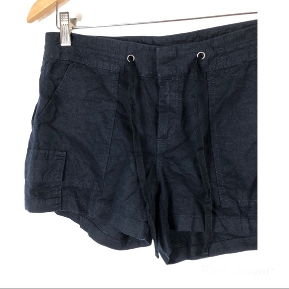 Banana Republic Tie Waist Size 2 Navy Blue Shorts - Picture 4 of 6